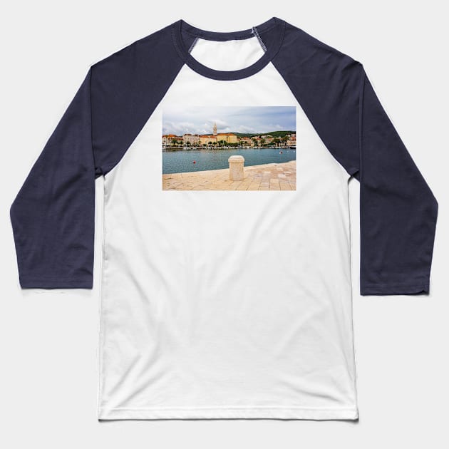 Supetar Waterfront, Brac Island, Croatia Baseball T-Shirt by jojobob